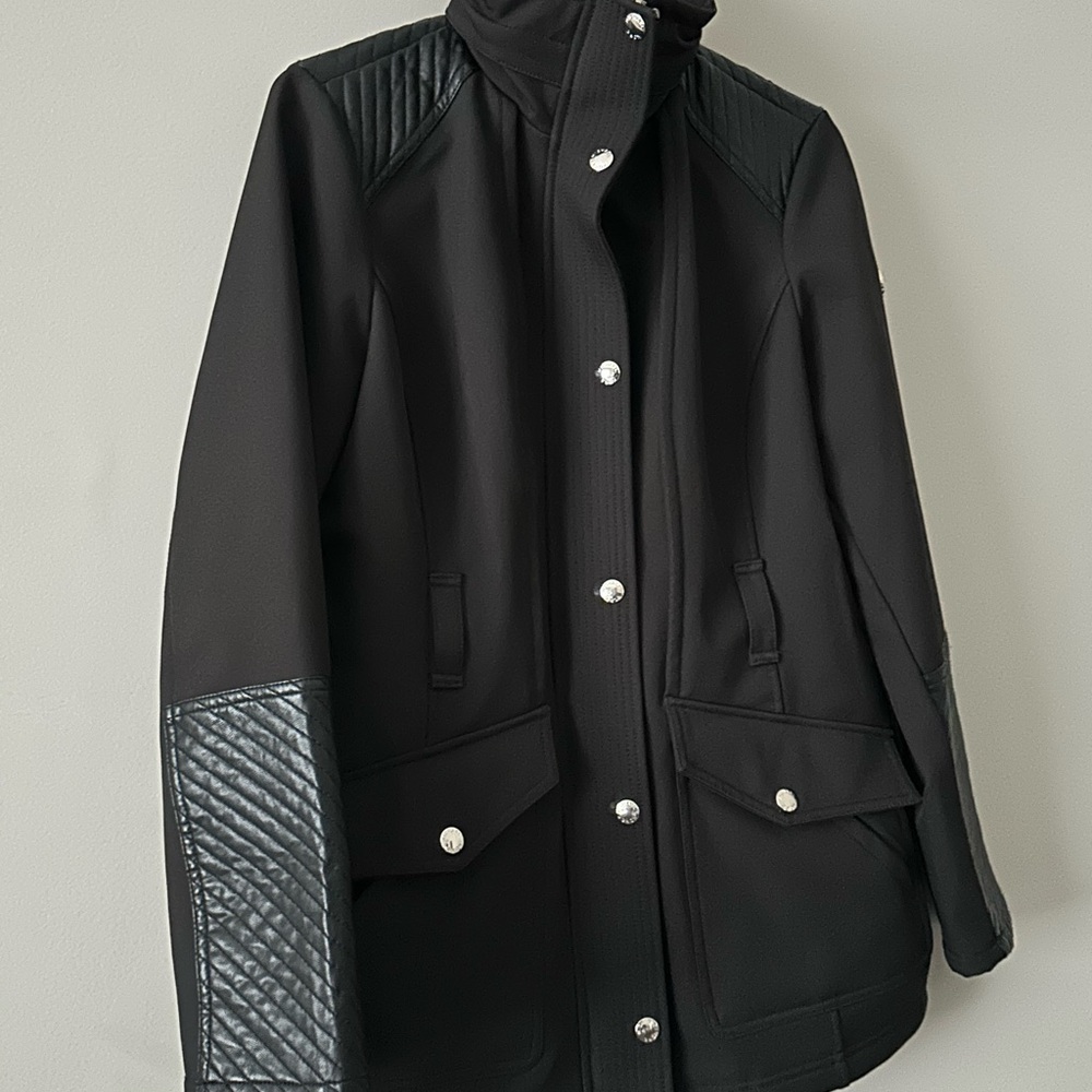 EUC - Michael by Michael Kors Black Moto Jacket - Size: M - Picture 2 of 6
